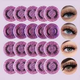 20 Pairs 4 Styles Wispy Faux Mink False Eyelashes Mixed Dramatic Thick Curled Fluffy Strip lashes Multipack for Eyes Makeup Sets