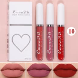 1/3pcs Matte Lipstick Set Liquid Waterproof Velvet Sexy Red Lip Gloss Kit Makeup Lasting Non-stick Cup Lip Tint Beauty Cosmetics