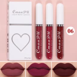 1/3pcs Matte Lipstick Set Liquid Waterproof Velvet Sexy Red Lip Gloss Kit Makeup Lasting Non-stick Cup Lip Tint Beauty Cosmetics