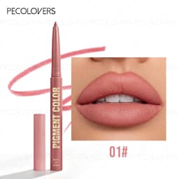 Matte Lip Liner Pencil, Waterproof Sweatproof Long-Lasting, Smooth Pigmented, Twist-Up, for Lip Shaping, Beginner-Friendly