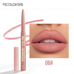 Matte Lip Liner Pencil, Waterproof Sweatproof Long-Lasting, Smooth Pigmented, Twist-Up, for Lip Shaping, Beginner-Friendly