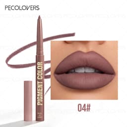 Matte Lip Liner Pencil, Waterproof Sweatproof Long-Lasting, Smooth Pigmented, Twist-Up, for Lip Shaping, Beginner-Friendly
