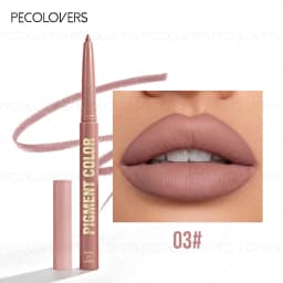 Matte Lip Liner Pencil, Waterproof Sweatproof Long-Lasting, Smooth Pigmented, Twist-Up, for Lip Shaping, Beginner-Friendly