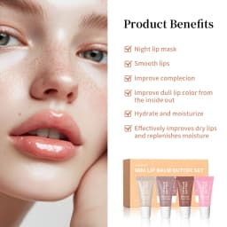 Summer Butter Mini Lip Balm Travel Kit Buttery Moisturizing Tinted Lip Balm Watery Multi-color Lipstick For All Skin Types