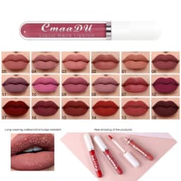 6 Colors/Set Fashion Matte Lip Gloss Sets Natural Moisturize Waterproof Lasting Velvet Sexy Red Liquid Lipstick Beauty Cosmetic