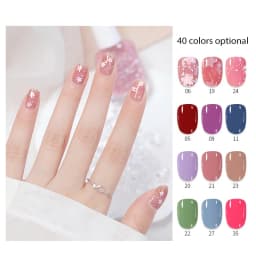 10ml Water-based Nail Polish Long Lasting Tearable Quick Dry No Bake Semi-permanent Varnish DIY Fashion Manicure 40 Color