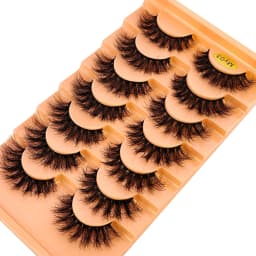 7pairs Natural Russian Strip Lashes Fluffy Mink Lashes 3D False Eyelashes Fluffy Volume Eyelashes Fake Eyelash Extension Make Up