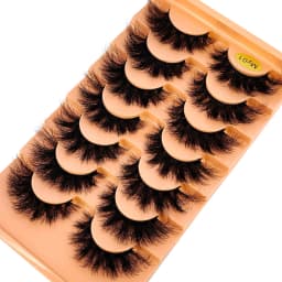 7pairs Natural Russian Strip Lashes Fluffy Mink Lashes 3D False Eyelashes Fluffy Volume Eyelashes Fake Eyelash Extension Make Up