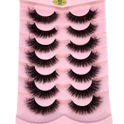 7pairs Natural Russian Strip Lashes Fluffy Mink Lashes 3D False Eyelashes Fluffy Volume Eyelashes Fake Eyelash Extension Make Up