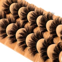 7pairs Natural Russian Strip Lashes Fluffy Mink Lashes 3D False Eyelashes Fluffy Volume Eyelashes Fake Eyelash Extension Make Up