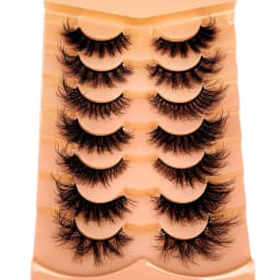 7pairs Natural Russian Strip Lashes Fluffy Mink Lashes 3D False Eyelashes Fluffy Volume Eyelashes Fake Eyelash Extension Make Up