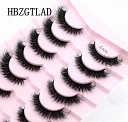 7pairs Natural Russian Strip Lashes Fluffy Mink Lashes 3D False Eyelashes Fluffy Volume Eyelashes Fake Eyelash Extension Make Up