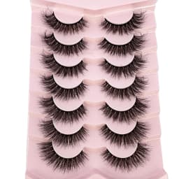 7pairs Natural Russian Strip Lashes Fluffy Mink Lashes 3D False Eyelashes Fluffy Volume Eyelashes Fake Eyelash Extension Make Up