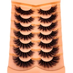 7pairs Natural Russian Strip Lashes Fluffy Mink Lashes 3D False Eyelashes Fluffy Volume Eyelashes Fake Eyelash Extension Make Up