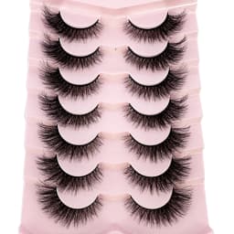 7pairs Natural Russian Strip Lashes Fluffy Mink Lashes 3D False Eyelashes Fluffy Volume Eyelashes Fake Eyelash Extension Make Up