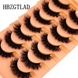 7pairs Natural Russian Strip Lashes Fluffy Mink Lashes 3D False Eyelashes Fluffy Volume Eyelashes Fake Eyelash Extension Make Up