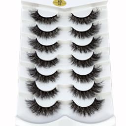 7pairs Natural Russian Strip Lashes Fluffy Mink Lashes 3D False Eyelashes Fluffy Volume Eyelashes Fake Eyelash Extension Make Up