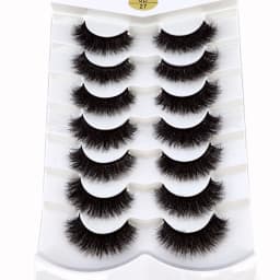 7pairs Natural Russian Strip Lashes Fluffy Mink Lashes 3D False Eyelashes Fluffy Volume Eyelashes Fake Eyelash Extension Make Up