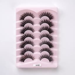 7pairs Natural Russian Strip Lashes Fluffy Mink Lashes 3D False Eyelashes Fluffy Volume Eyelashes Fake Eyelash Extension Make Up