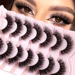 7pairs Natural Russian Strip Lashes Fluffy Mink Lashes 3D False Eyelashes Fluffy Volume Eyelashes Fake Eyelash Extension Make Up