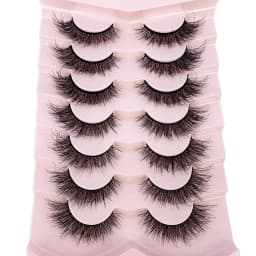 7pairs Natural Russian Strip Lashes Fluffy Mink Lashes 3D False Eyelashes Fluffy Volume Eyelashes Fake Eyelash Extension Make Up