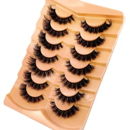 7pairs Natural Russian Strip Lashes Fluffy Mink Lashes 3D False Eyelashes Fluffy Volume Eyelashes Fake Eyelash Extension Make Up