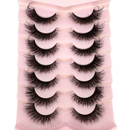 7pairs Natural Russian Strip Lashes Fluffy Mink Lashes 3D False Eyelashes Fluffy Volume Eyelashes Fake Eyelash Extension Make Up