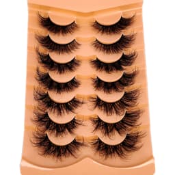 7pairs Natural Russian Strip Lashes Fluffy Mink Lashes 3D False Eyelashes Fluffy Volume Eyelashes Fake Eyelash Extension Make Up