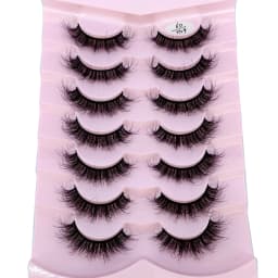 7pairs Natural Russian Strip Lashes Fluffy Mink Lashes 3D False Eyelashes Fluffy Volume Eyelashes Fake Eyelash Extension Make Up