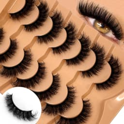 New 7 Pairs of Thick, 3D Simulation Mink Fur Fake Eyelashes Short, Dramatic Fake Eyelashes Wholesale Full Line Fake Eyelash Make