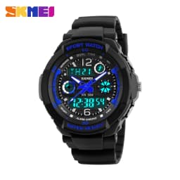 SKMEI 1060 Dual Display Quartz Watch for Kids Waterproof Sport Children Anti-Shock Boy Girl Digital Wristwatches Relogio 0931
