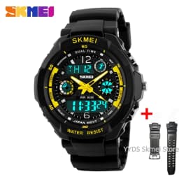 SKMEI 1060 Dual Display Quartz Watch for Kids Waterproof Sport Children Anti-Shock Boy Girl Digital Wristwatches Relogio 0931