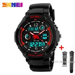 SKMEI 1060 Dual Display Quartz Watch for Kids Waterproof Sport Children Anti-Shock Boy Girl Digital Wristwatches Relogio 0931