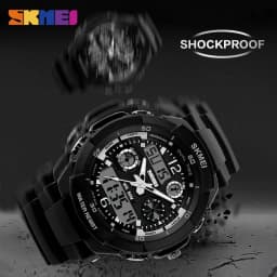 SKMEI 1060 Dual Display Quartz Watch for Kids Waterproof Sport Children Anti-Shock Boy Girl Digital Wristwatches Relogio 0931
