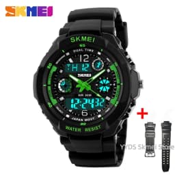 SKMEI 1060 Dual Display Quartz Watch for Kids Waterproof Sport Children Anti-Shock Boy Girl Digital Wristwatches Relogio 0931