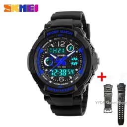 SKMEI 1060 Dual Display Quartz Watch for Kids Waterproof Sport Children Anti-Shock Boy Girl Digital Wristwatches Relogio 0931