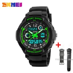 SKMEI 1060 Dual Display Quartz Watch for Kids Waterproof Sport Children Anti-Shock Boy Girl Digital Wristwatches Relogio 0931