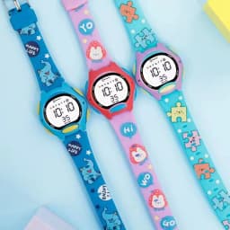 Children Watches Cute Pink Digital Kids Watch For Boys Girls 30M Waterproof Purple Student Electronic LED Wristwatch Gifts