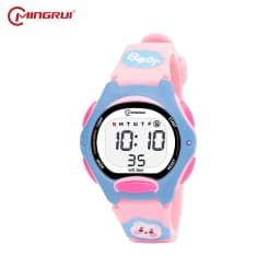 Children Watches Cute Pink Digital Kids Watch For Boys Girls 30M Waterproof Purple Student Electronic LED Wristwatch Gifts