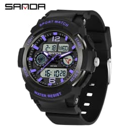 SANDA New 6188 Fashion Multi Functional Student Sports Waterproof Multi Functional Quartz Electronic Men's and Women's Watch