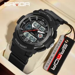 SANDA New 6188 Fashion Multi Functional Student Sports Waterproof Multi Functional Quartz Electronic Men's and Women's Watch