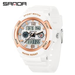 SANDA New 6188 Fashion Multi Functional Student Sports Waterproof Multi Functional Quartz Electronic Men's and Women's Watch