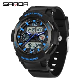 SANDA New 6188 Fashion Multi Functional Student Sports Waterproof Multi Functional Quartz Electronic Men's and Women's Watch