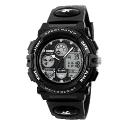 SKMEI Back Light Dual Time Display Sports Kids Watches Children Military 5Bar Waterproof Chrono Alarm Wristwatch For Boys Girls