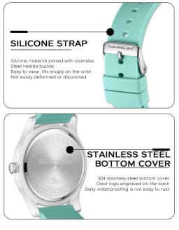 SANDA 3252 Popular Student Quartz Watch Fashionable And Simple Waterproof Silicone Tape Children's Quartz Watch 2024