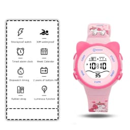 Children Watch Girls Cute Cartoon Electronic Watches Waterproof Alarm Clock Multi Functional Boys Student Wristwatch