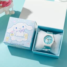 3D Hello Kitty Children's Watches with box Cinnamoroll Kuromi Melody Girls Watch Anime Action Figures Model Toys Kid Clock Gift