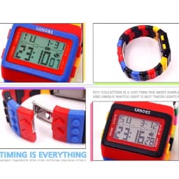 Hot Children's Watches Digital LED Chic Unisex Colorful Constructor Blocks Sports relogio masculino Wrist Women Watch Kids Gifts