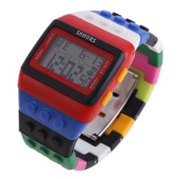 Hot Children's Watches Digital LED Chic Unisex Colorful Constructor Blocks Sports relogio masculino Wrist Women Watch Kids Gifts
