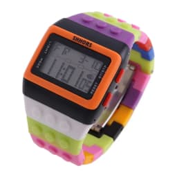 Hot Children's Watches Digital LED Chic Unisex Colorful Constructor Blocks Sports relogio masculino Wrist Women Watch Kids Gifts